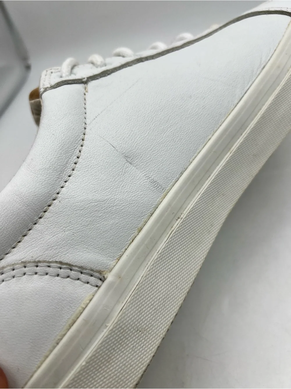Sperry Top-Sider White Leather Lace-Up Sneakers Men's 11.5 M Casual Shoes
